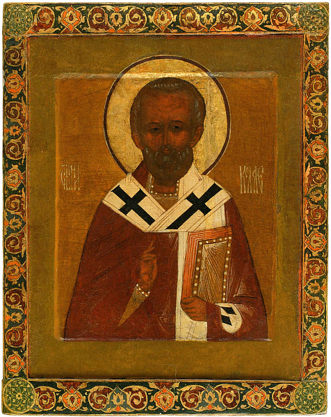 Св. Николай Чудотворец. Двусторонняя выносная икона  