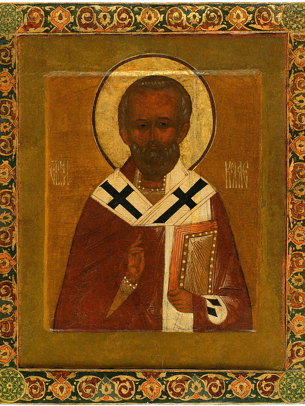 Св. Николай Чудотворец. Двусторонняя выносная икона  