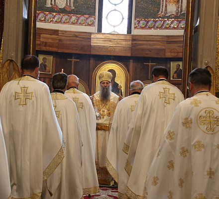 В Марковдан Патриарх Порфирий совершил богослужение в церкви Св. Марка на Ташмайдане