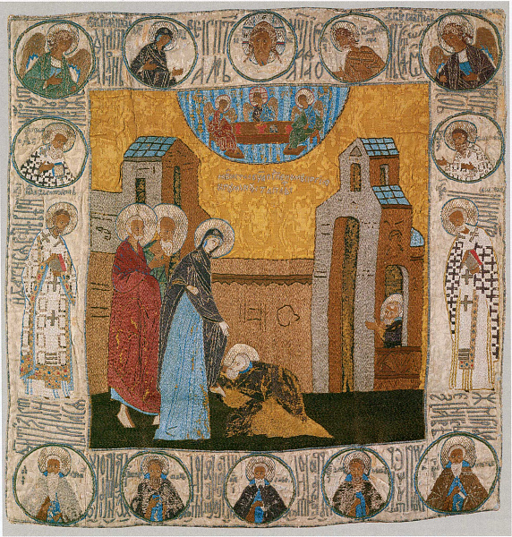 Явление Богоматери прпдб. Сергию Радонежскому (шитье, пелена) 