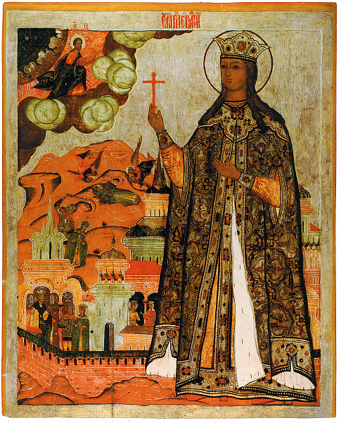 Великомученица Екатерина Александрийская, со сценами жития 