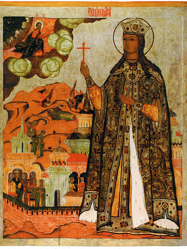 Великомученица Екатерина Александрийская, со сценами жития 