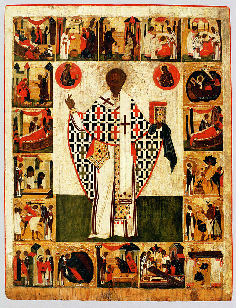 Никола Зарайский, с клеймами жития (Ростовская)  