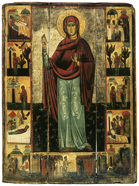 Преподобная Параскева Тырновская, со сценами жития  