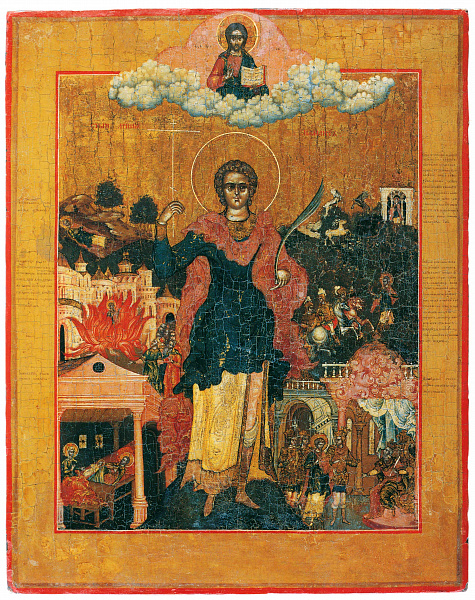 Мученик Мамант (Мамас) Кесарийский, со сценами жития 