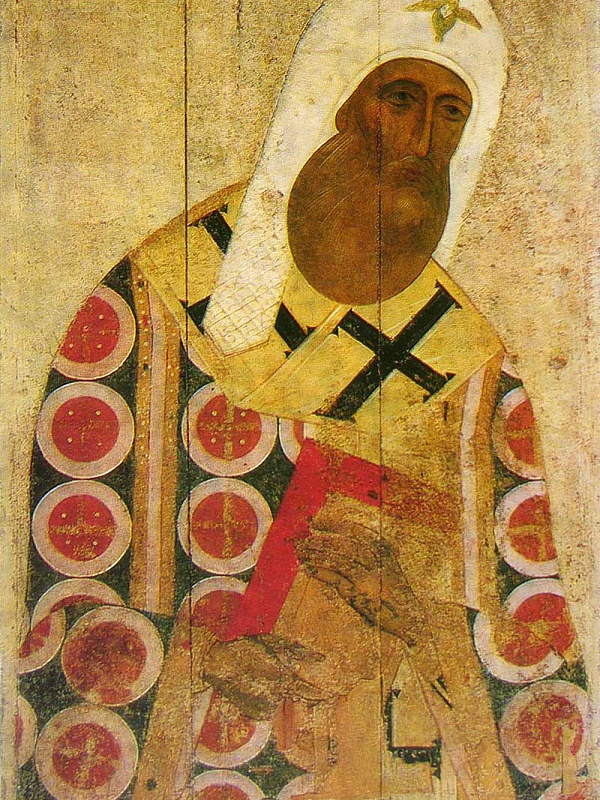 Св. Петр, митрополит Московский и всея Руси (из деисусного чина)  