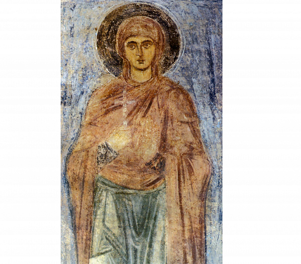 Мученица Христина Тирская (фреска)  