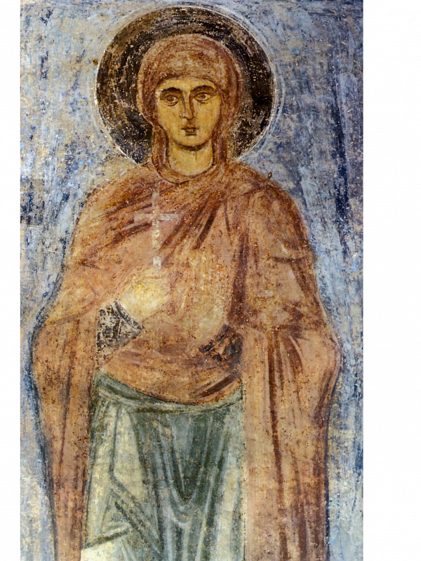 Мученица Христина Тирская (фреска)  