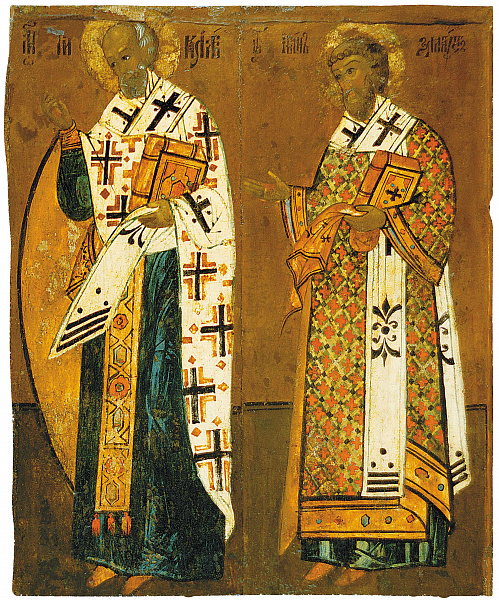 Св. Николай Чудотворец и Иоанн Златоуст (деисус) 