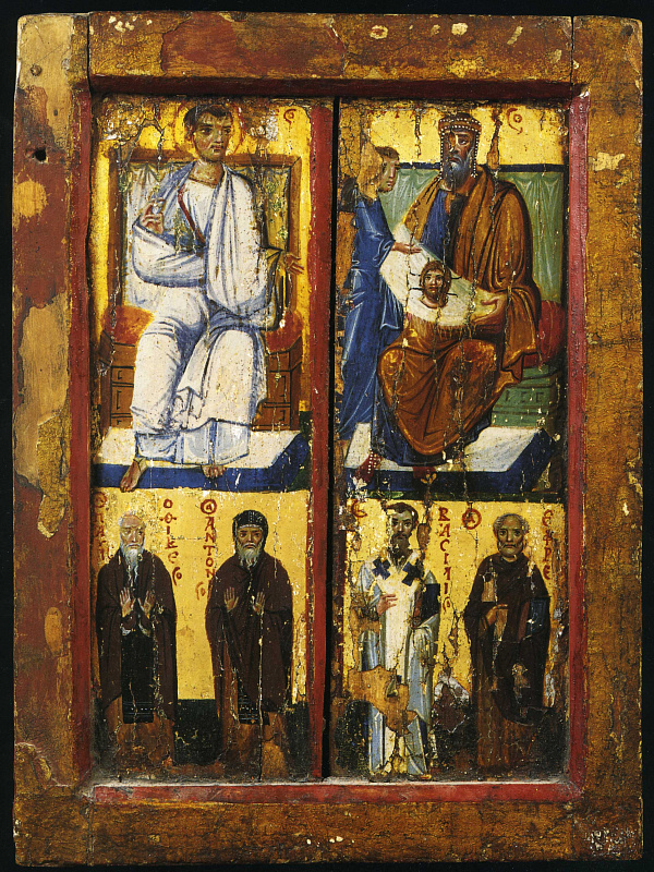 Апостол Фаддей и царь Авгарь, с избранными святыми  