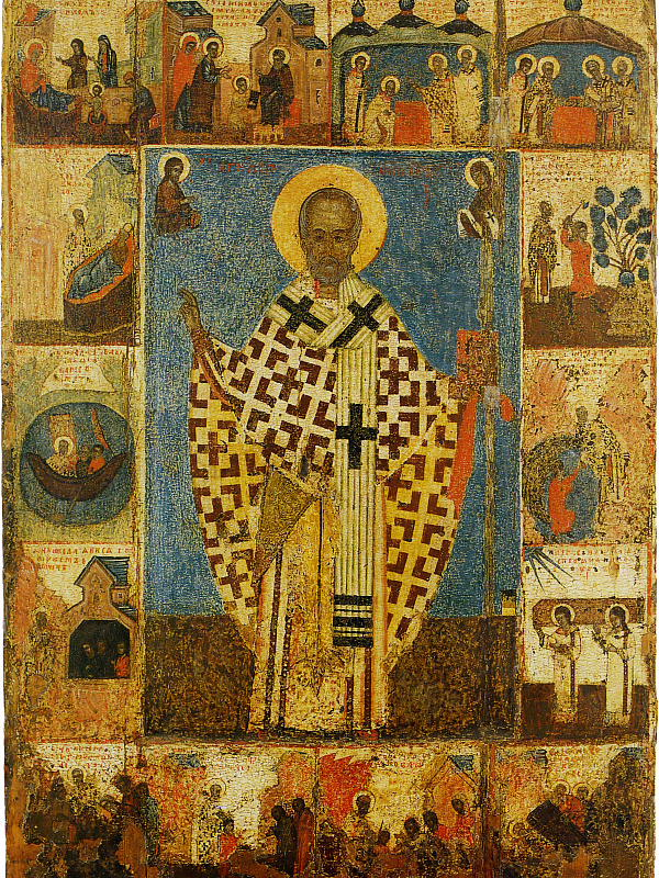 Николай Чудотворец, с житием (Тверская)  