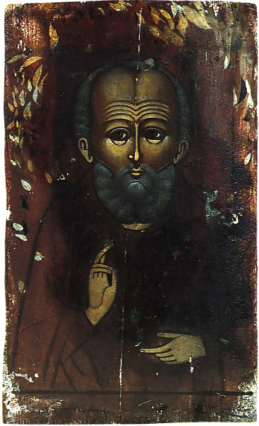 Никола Угодник (щепная икона-подокладница)  