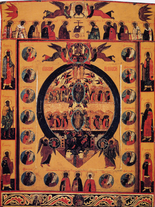 Воскресение Христово (со святыми на полях)