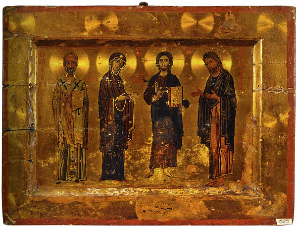 Святитель Николай Чудотворец и трехфигурный деисус 